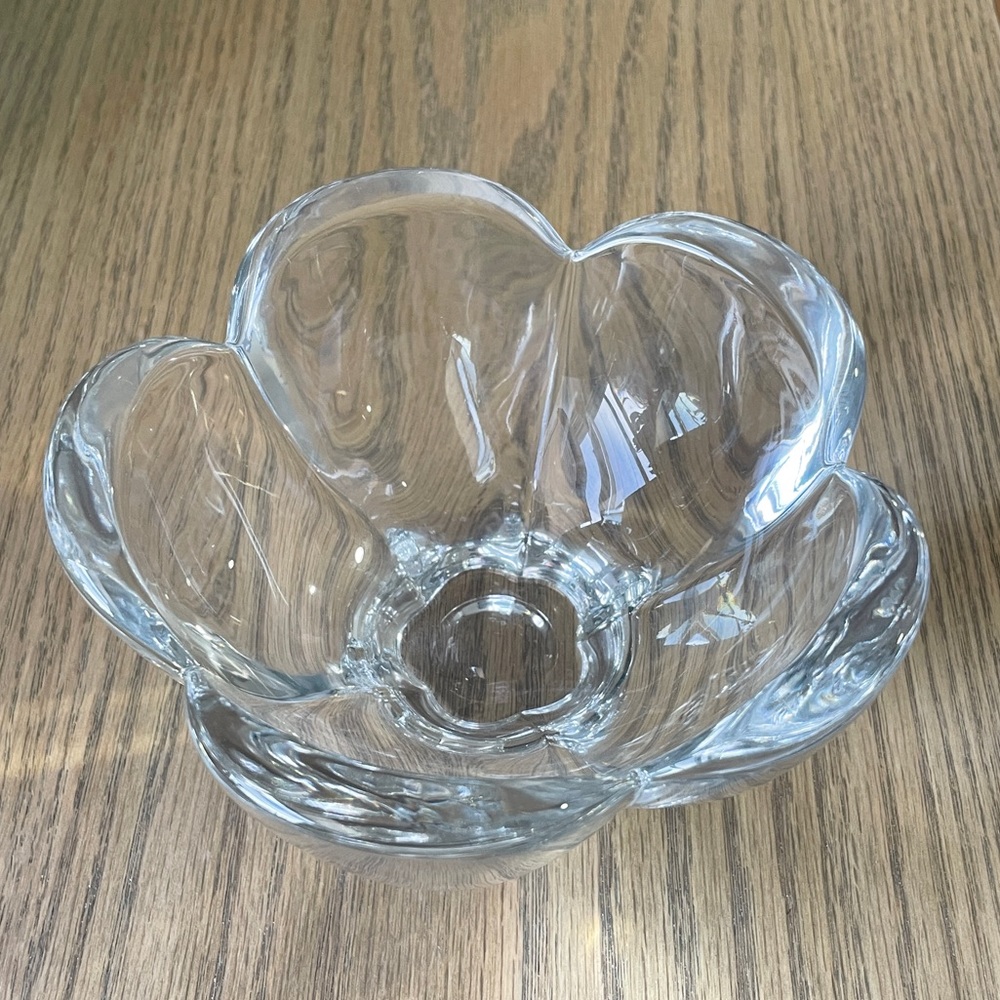 Vintage Flower Glass Candy Bowl
